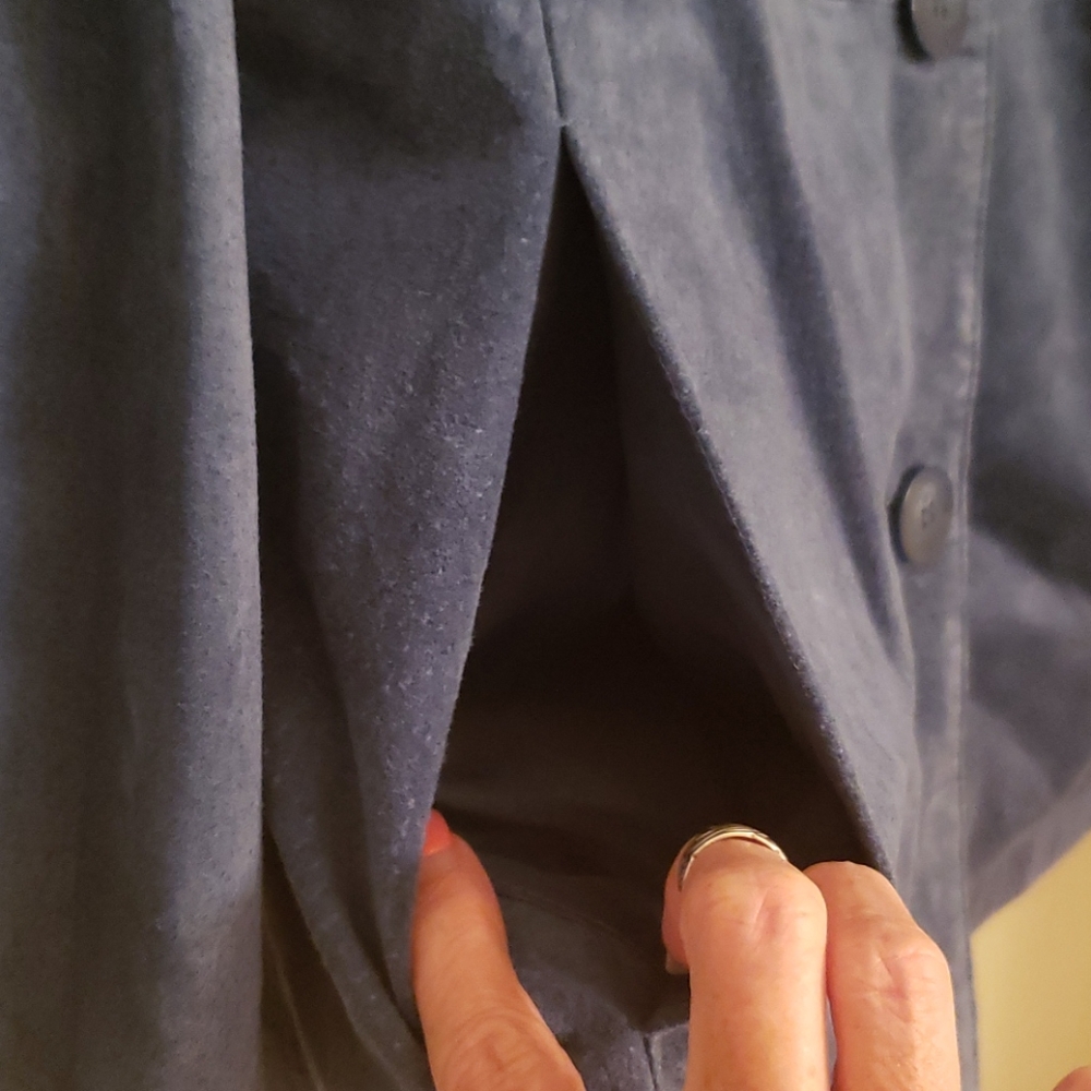 Blue suede jacket - Picture 5 of 11